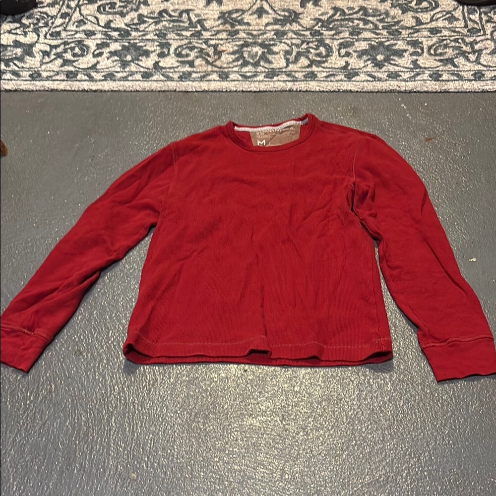 Banana Republic Red Long Sleeve Tee